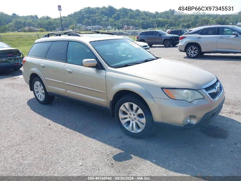 2009 Subaru Outback 2.5I Limited VIN: 4S4BP66CX97345531 Lot: 40144940