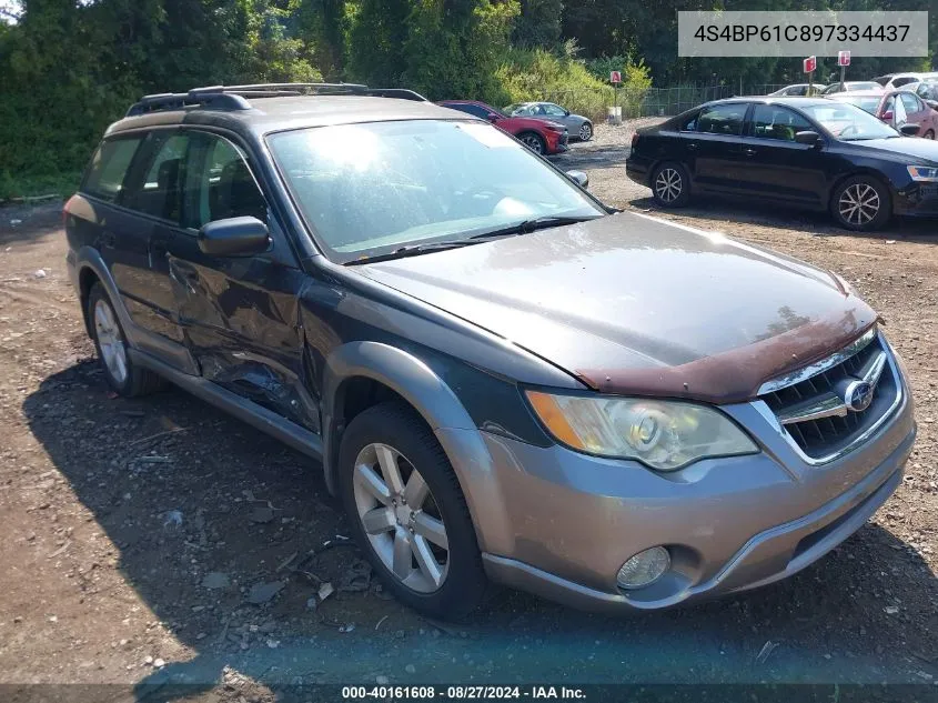 2009 Subaru Outback 2.5I VIN: 4S4BP61C897334437 Lot: 40161608