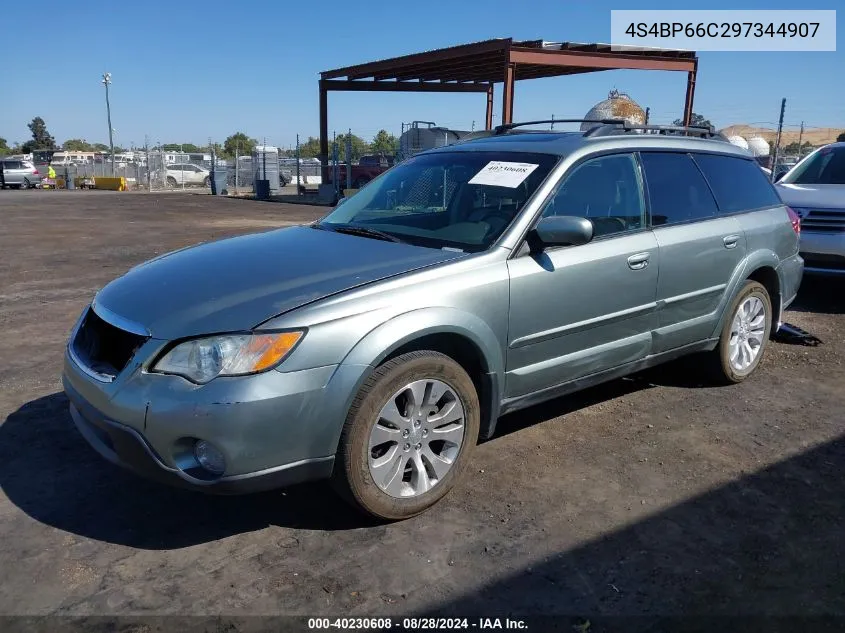 2009 Subaru Outback 2.5I Limited VIN: 4S4BP66C297344907 Lot: 40230608