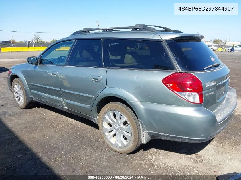 2009 Subaru Outback 2.5I Limited VIN: 4S4BP66C297344907 Lot: 40230608