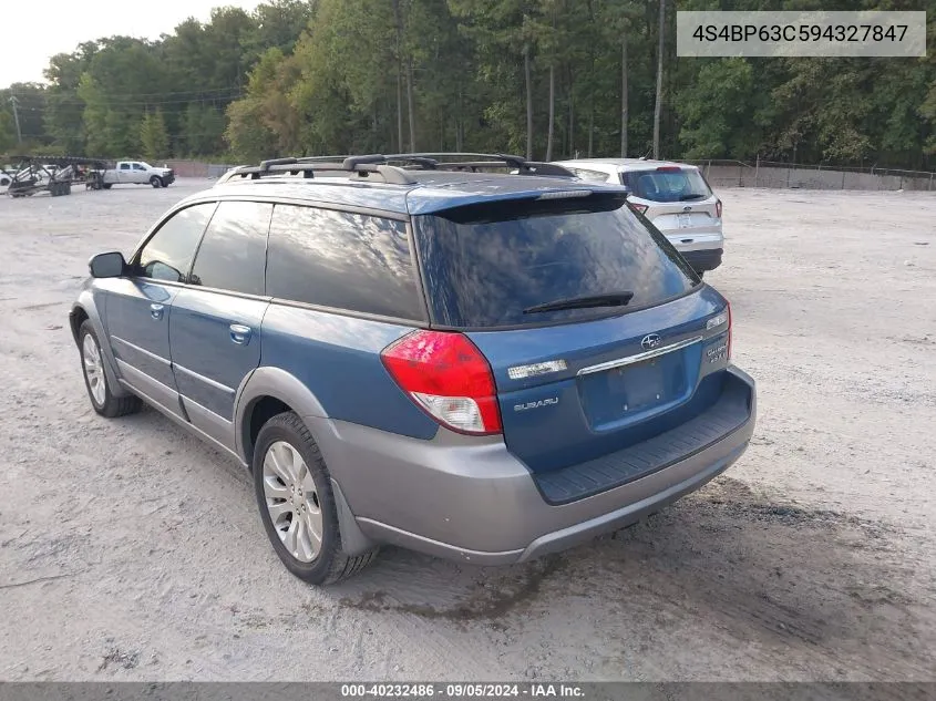 2009 Subaru Outback 2.5Xt Limited VIN: 4S4BP63C594327847 Lot: 40232486