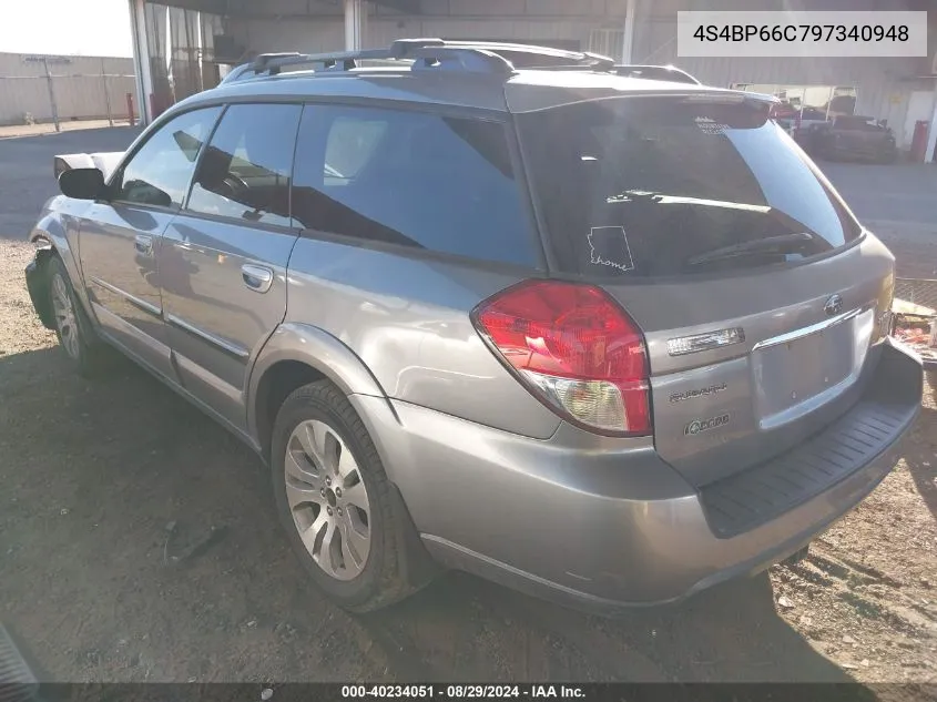 2009 Subaru Outback 2.5I Limited VIN: 4S4BP66C797340948 Lot: 40234051