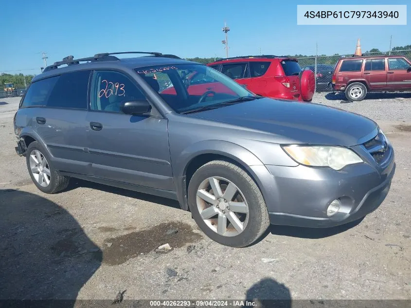 2009 Subaru Outback 2.5I VIN: 4S4BP61C797343940 Lot: 40262293