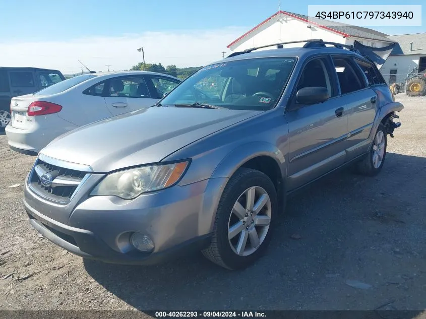 2009 Subaru Outback 2.5I VIN: 4S4BP61C797343940 Lot: 40262293