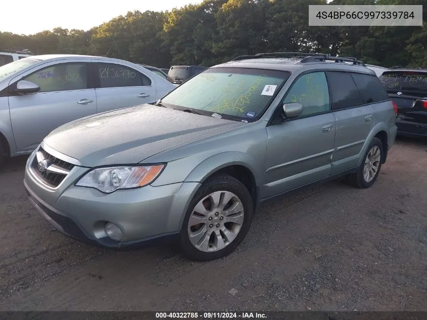 2009 Subaru Outback 2.5I Limited VIN: 4S4BP66C997339784 Lot: 40322785