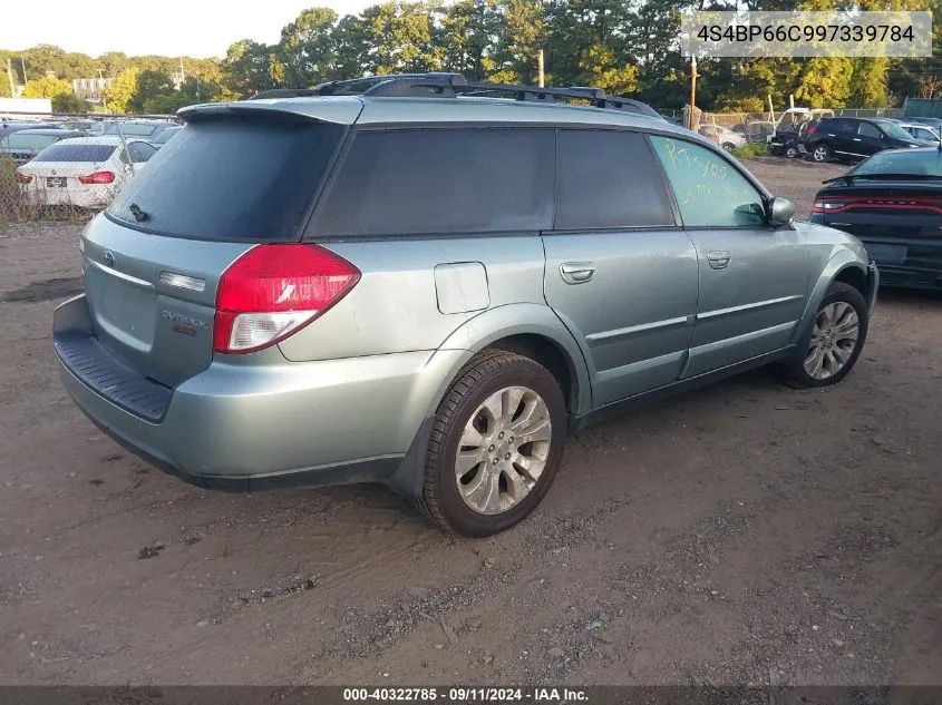 4S4BP66C997339784 2009 Subaru Outback 2.5I Limited