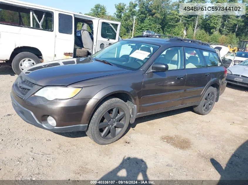 4S4BP61C597344102 2009 Subaru Outback 2.5I