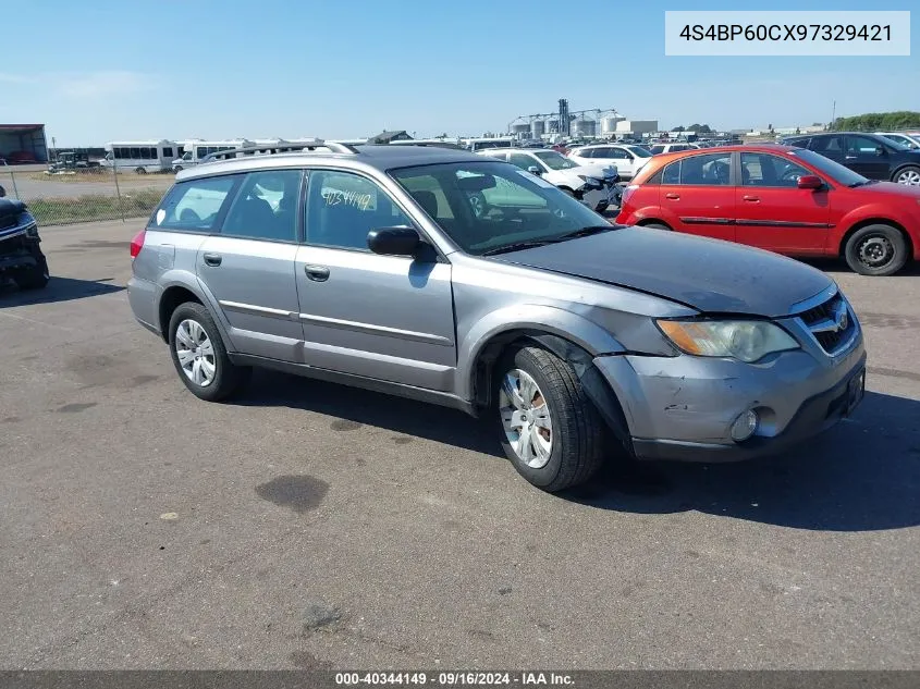 2009 Subaru Outback 2.5I VIN: 4S4BP60CX97329421 Lot: 40344149