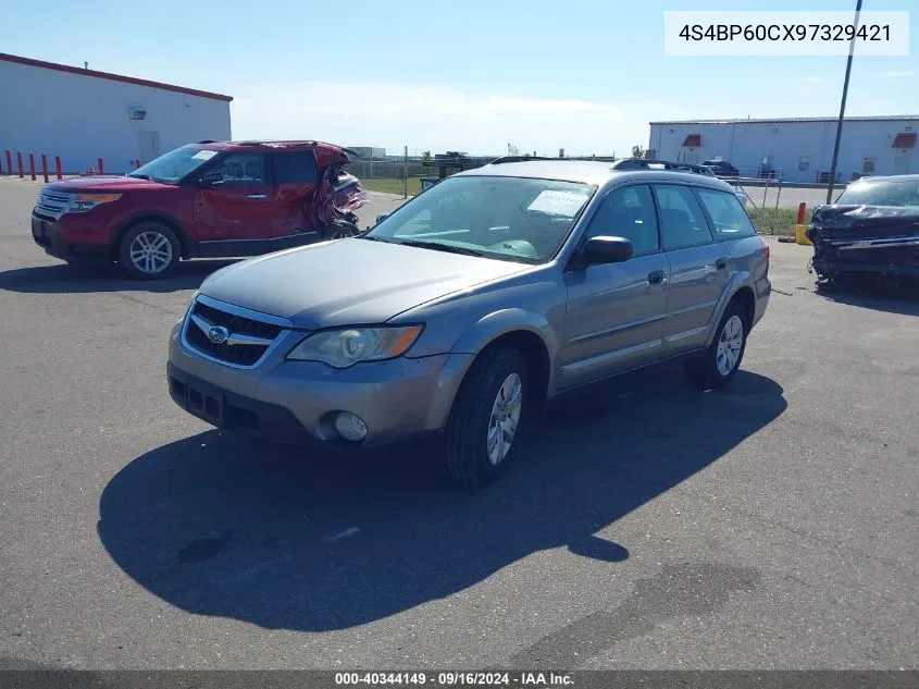 2009 Subaru Outback 2.5I VIN: 4S4BP60CX97329421 Lot: 40344149