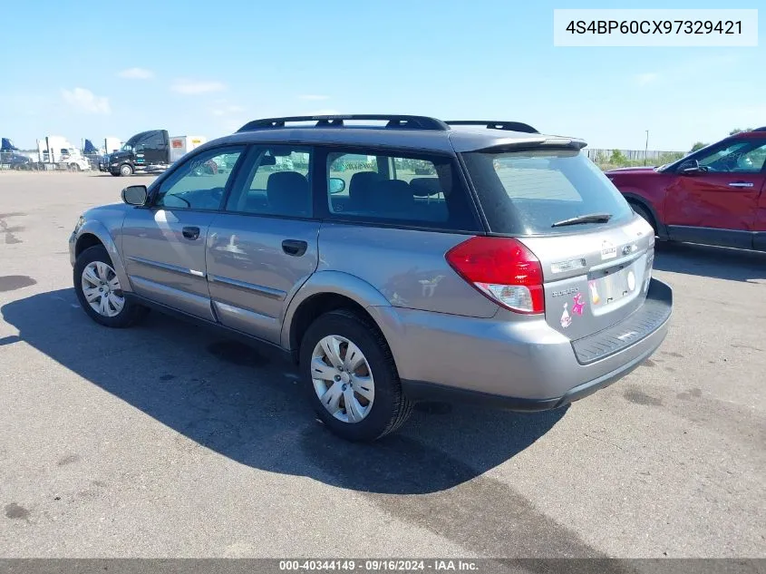 4S4BP60CX97329421 2009 Subaru Outback 2.5I