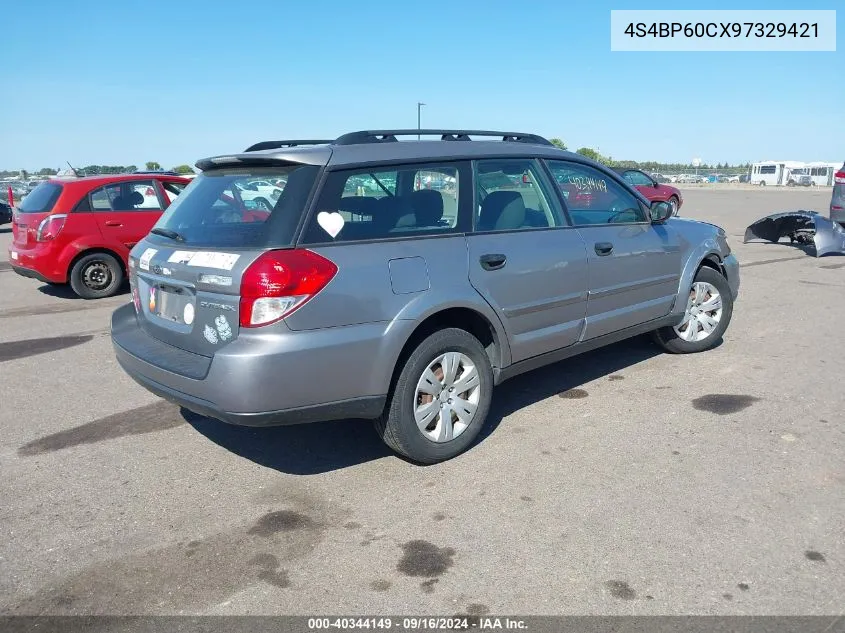 2009 Subaru Outback 2.5I VIN: 4S4BP60CX97329421 Lot: 40344149