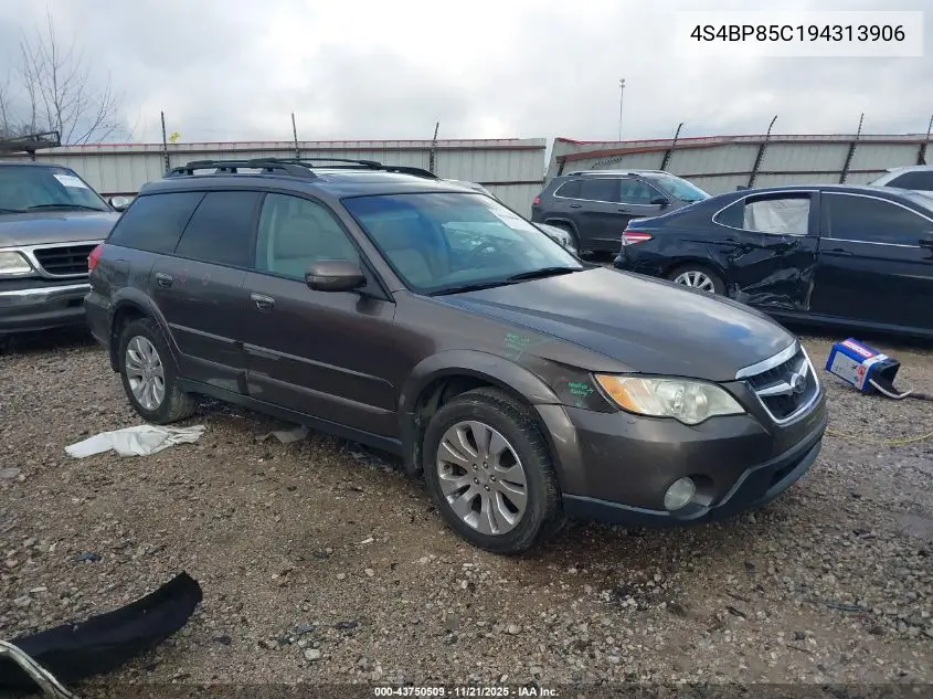 4S4BP85C194313906 2009 Subaru Outback 3.0R Limited