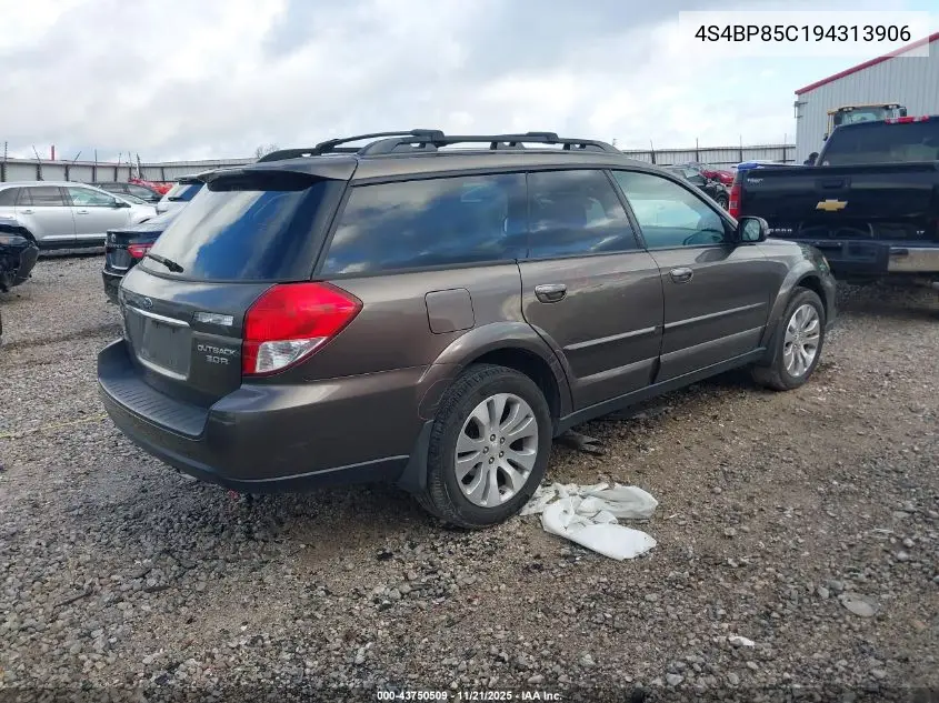 4S4BP85C194313906 2009 Subaru Outback 3.0R Limited
