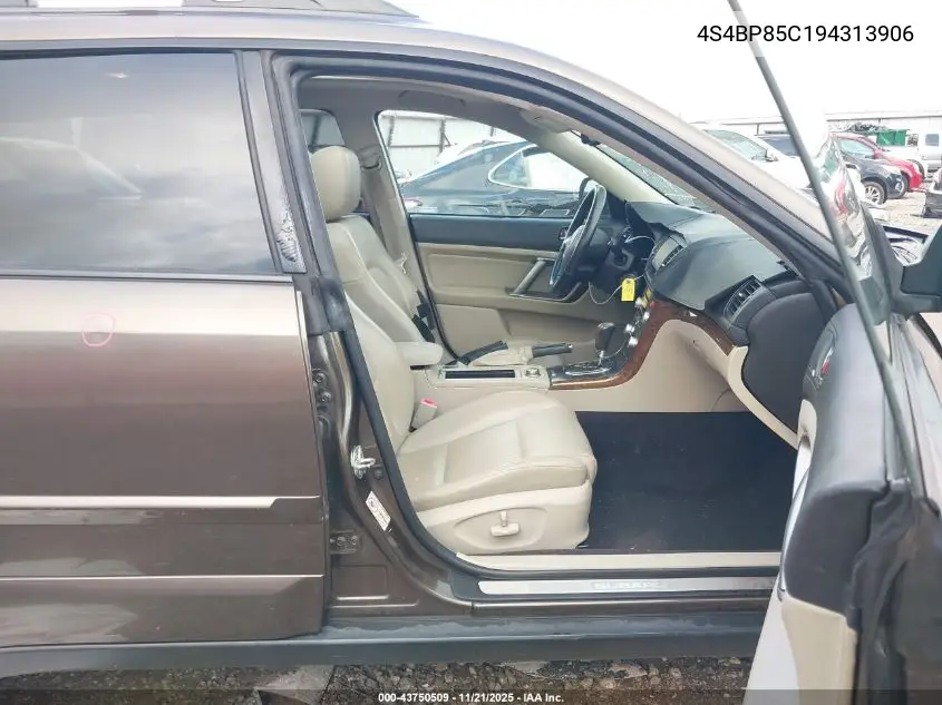 4S4BP85C194313906 2009 Subaru Outback 3.0R Limited