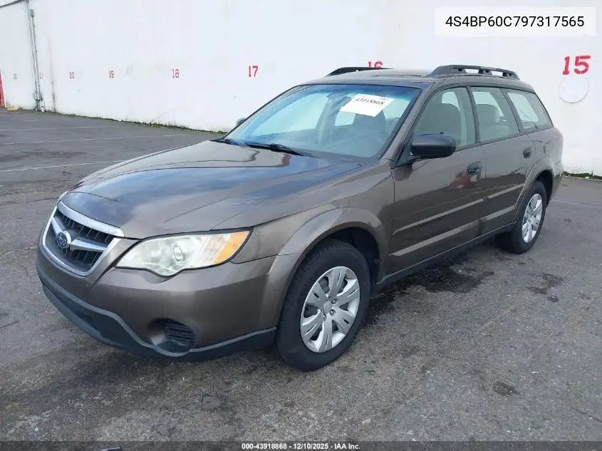 4S4BP60C797317565 2009 Subaru Outback 2.5I