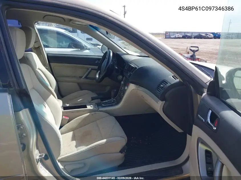 4S4BP61C097346386 2009 Subaru Outback 2.5I