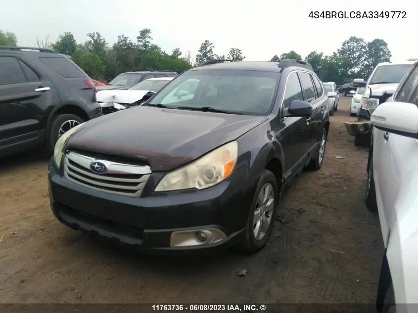 4S4BRGLC8A3349772 2010 Subaru Outback 2.5I Limited