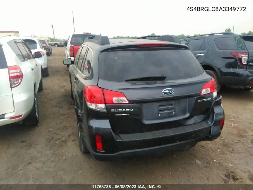 4S4BRGLC8A3349772 2010 Subaru Outback 2.5I Limited
