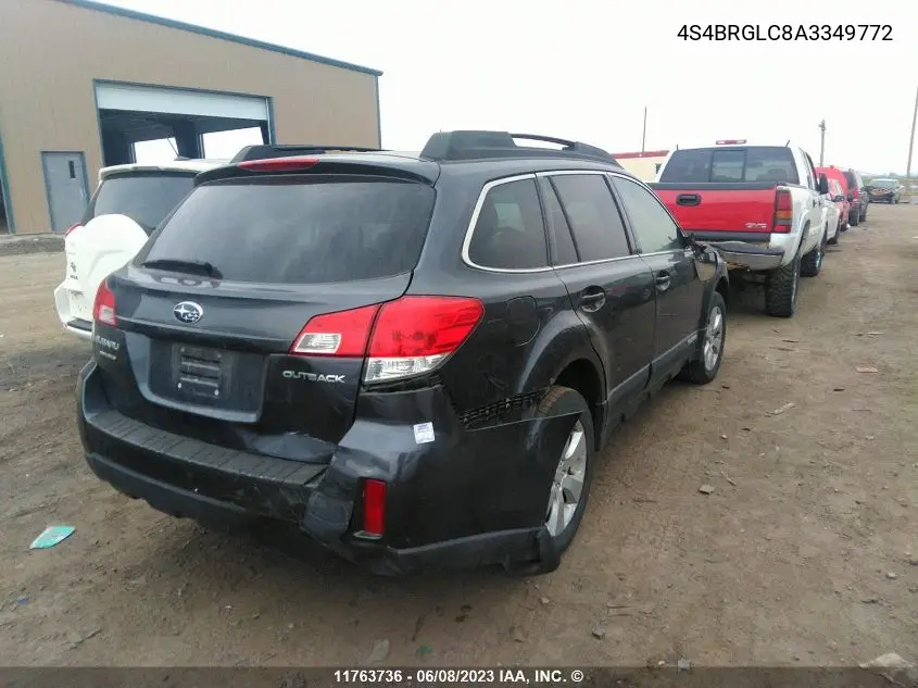 4S4BRGLC8A3349772 2010 Subaru Outback 2.5I Limited