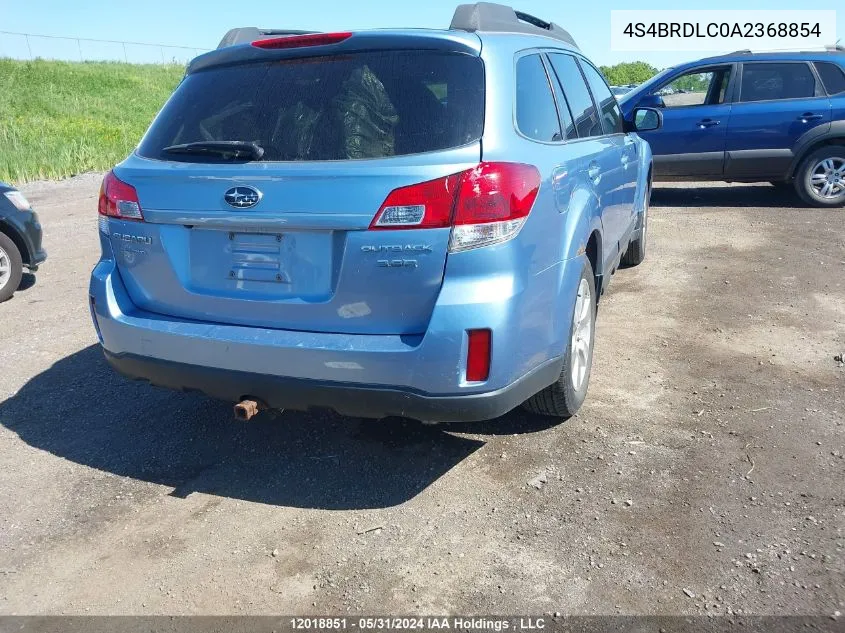 2010 Subaru Outback 3.6R Limited VIN: 4S4BRDLC0A2368854 Lot: 12018851