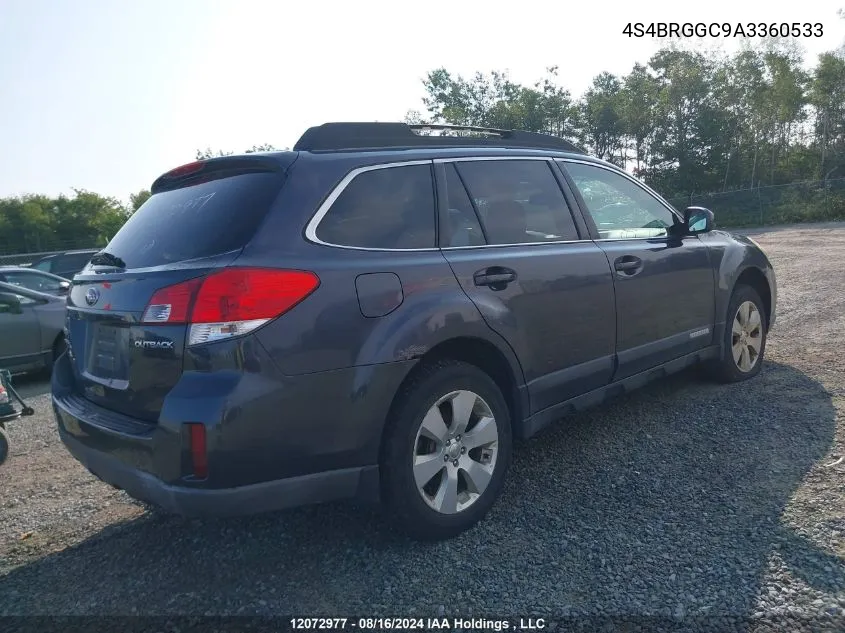 2010 Subaru Outback Premium VIN: 4S4BRGGC9A3360533 Lot: 12072977