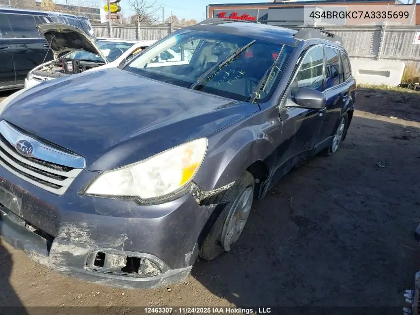 4S4BRGKC7A3335699 2010 Subaru Outback 2.5I Limited