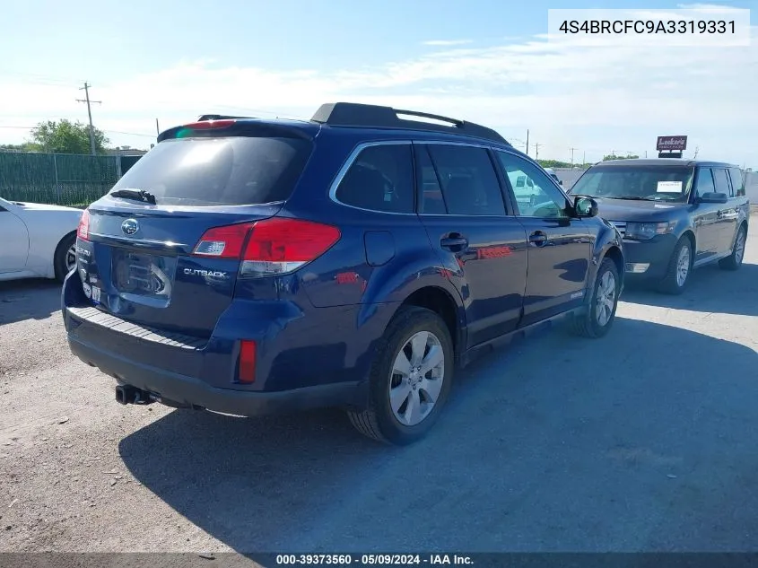 2010 Subaru Outback 2.5I Premium VIN: 4S4BRCFC9A3319331 Lot: 39373560