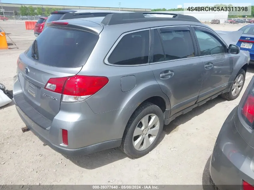 2010 Subaru Outback 2.5I Premium VIN: 4S4BRCHC5A3311398 Lot: 39377640