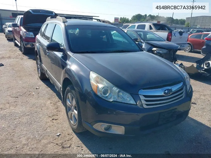 4S4BRCBC7A3365942 2010 Subaru Outback 2.5I Premium