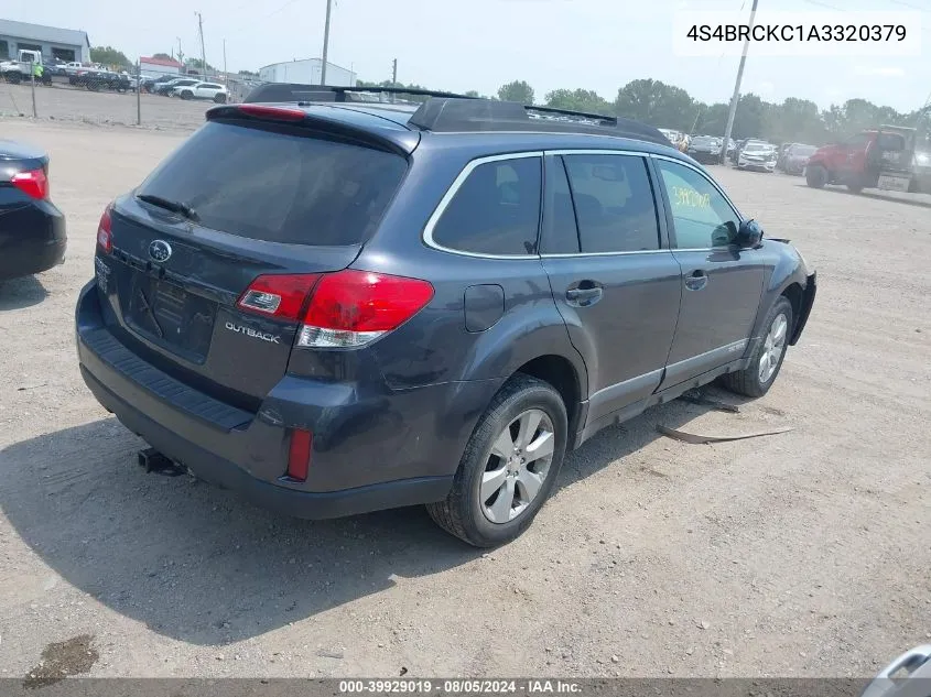 2010 Subaru Outback 2.5I Limited VIN: 4S4BRCKC1A3320379 Lot: 39929019