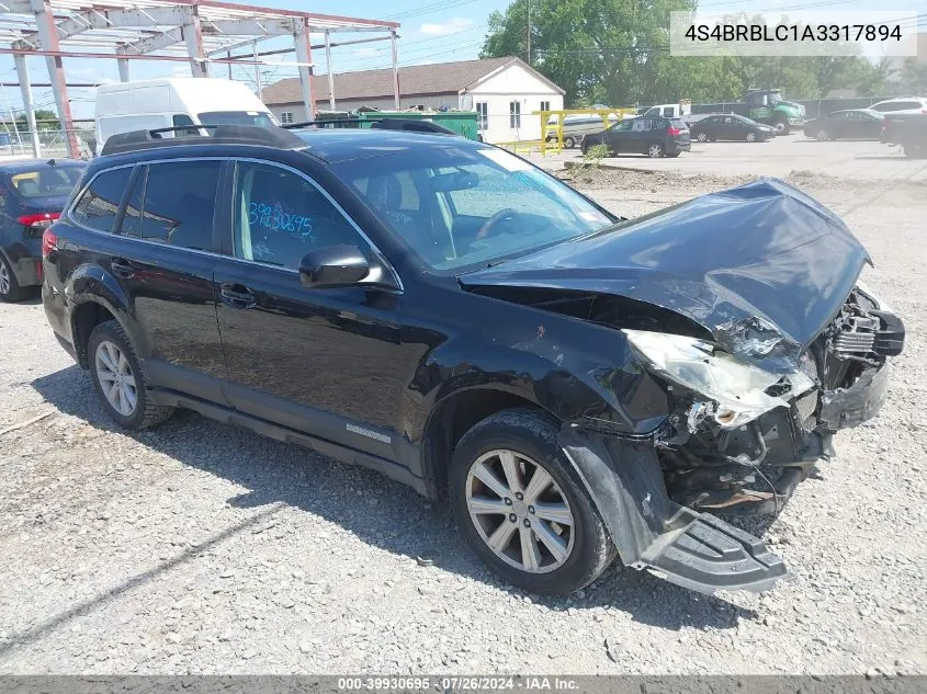 2010 Subaru Outback 2.5I Limited VIN: 4S4BRBLC1A3317894 Lot: 39930695