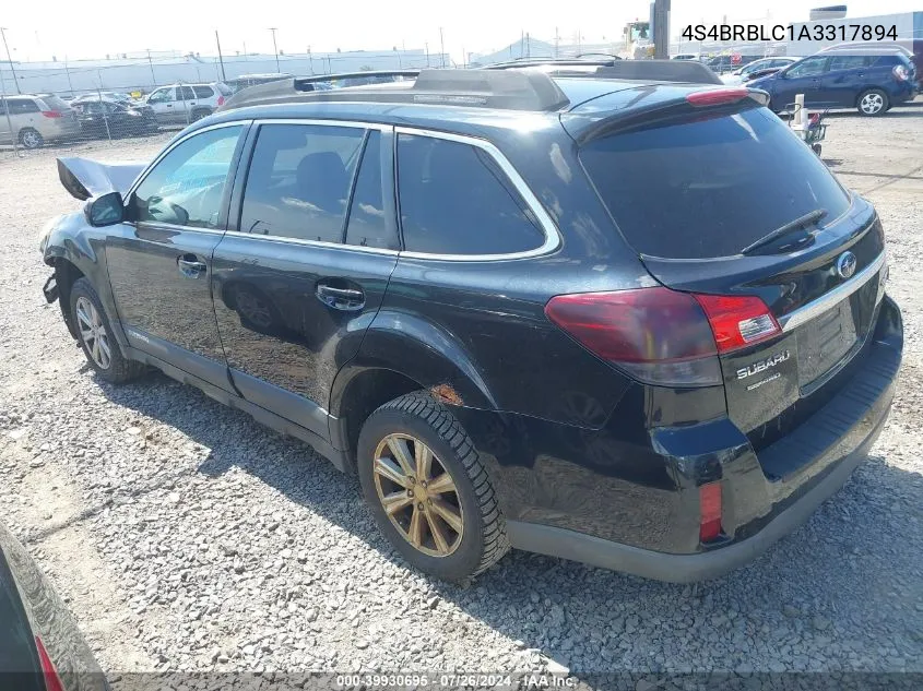 2010 Subaru Outback 2.5I Limited VIN: 4S4BRBLC1A3317894 Lot: 39930695