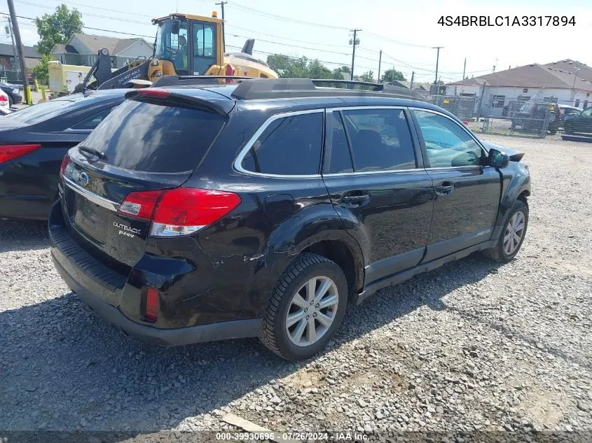 2010 Subaru Outback 2.5I Limited VIN: 4S4BRBLC1A3317894 Lot: 39930695