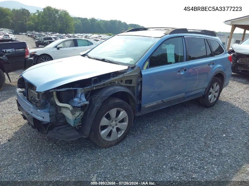 2010 Subaru Outback 2.5I Premium VIN: 4S4BRBEC5A3377223 Lot: 39932658