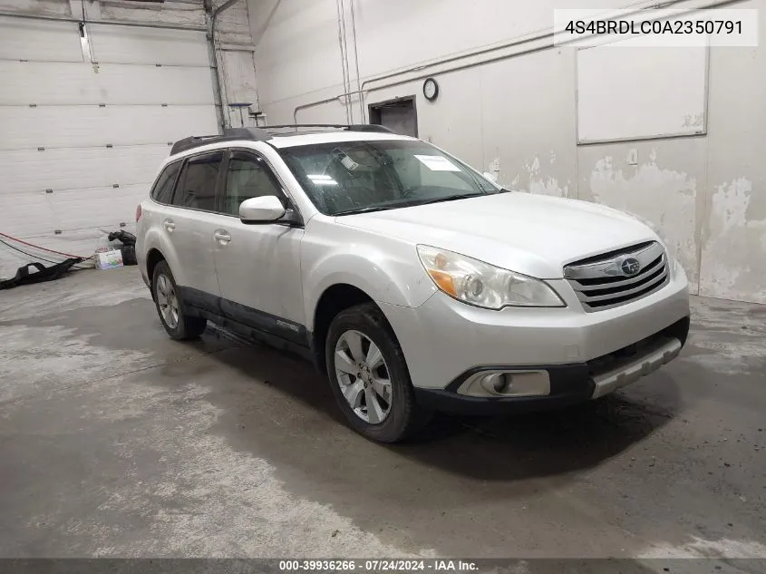 2010 Subaru Outback 3.6R Limited VIN: 4S4BRDLC0A2350791 Lot: 39936266