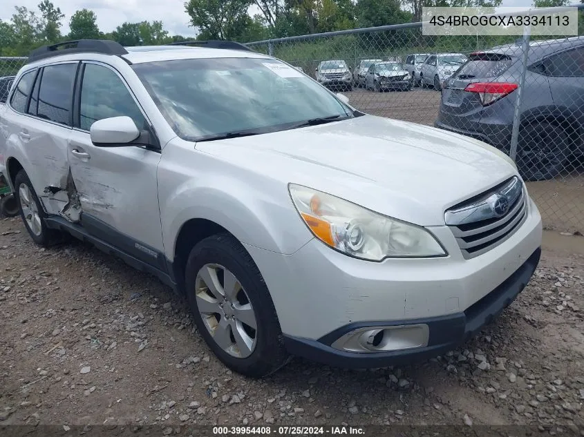 2010 Subaru Outback 2.5I Premium VIN: 4S4BRCGCXA3334113 Lot: 39954408