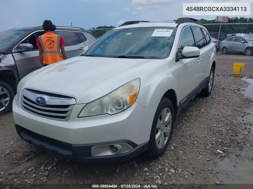 2010 Subaru Outback 2.5I Premium VIN: 4S4BRCGCXA3334113 Lot: 39954408