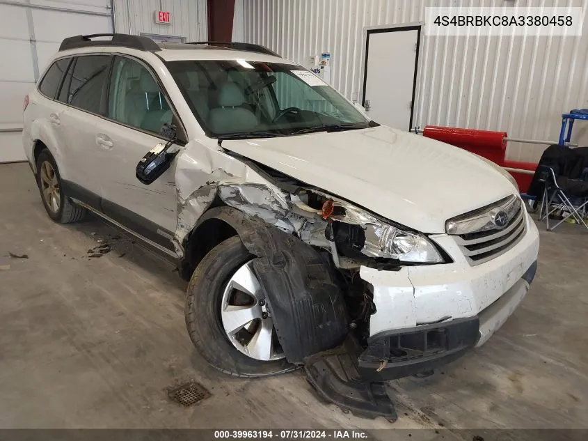 2010 Subaru Outback 2.5I Limited VIN: 4S4BRBKC8A3380458 Lot: 39963194