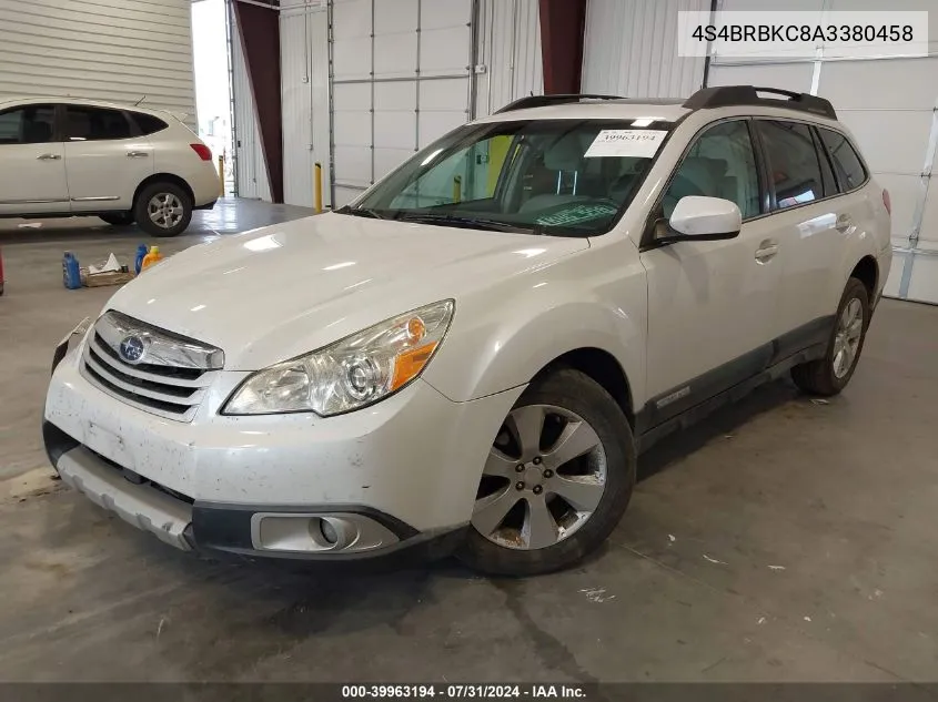 4S4BRBKC8A3380458 2010 Subaru Outback 2.5I Limited