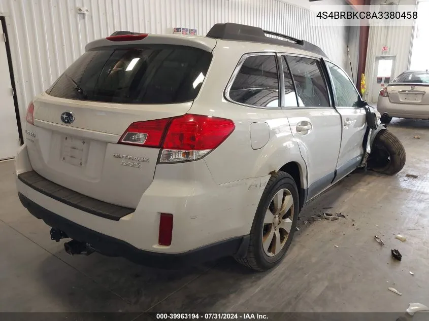 4S4BRBKC8A3380458 2010 Subaru Outback 2.5I Limited