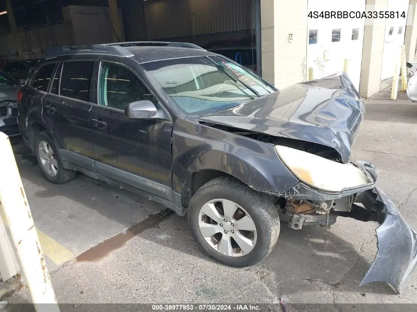 4S4BRBBC0A3355814 2010 Subaru Outback 2.5I Premium