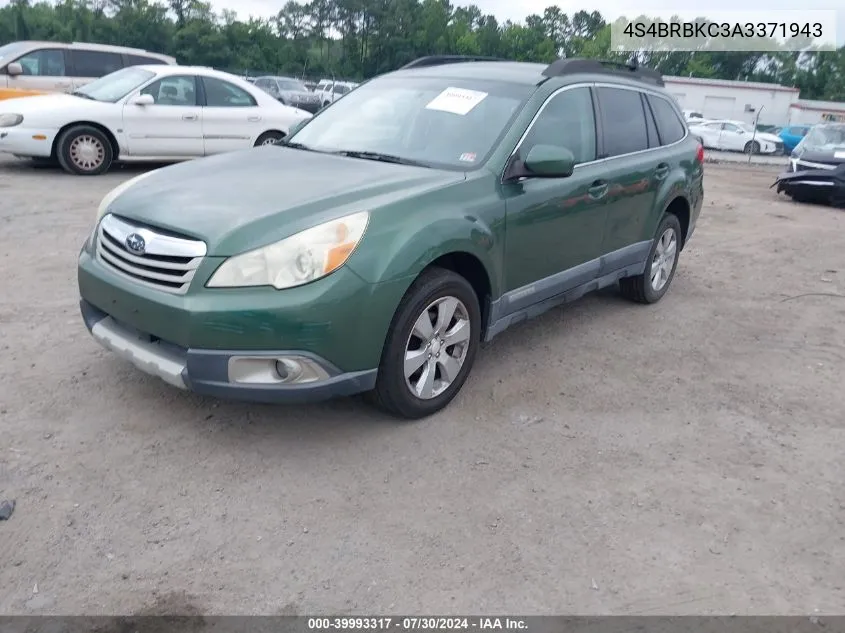 2010 Subaru Outback 2.5I Limited VIN: 4S4BRBKC3A3371943 Lot: 39993317