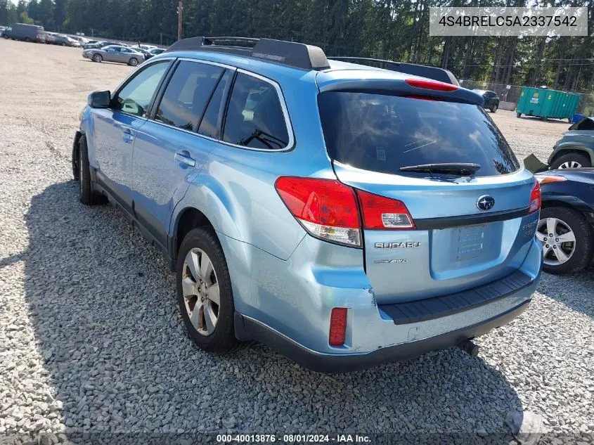 2010 Subaru Outback 3.6R Limited VIN: 4S4BRELC5A2337542 Lot: 40013876