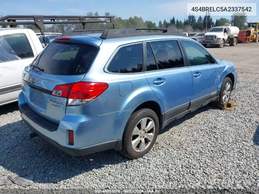 2010 Subaru Outback 3.6R Limited VIN: 4S4BRELC5A2337542 Lot: 40013876