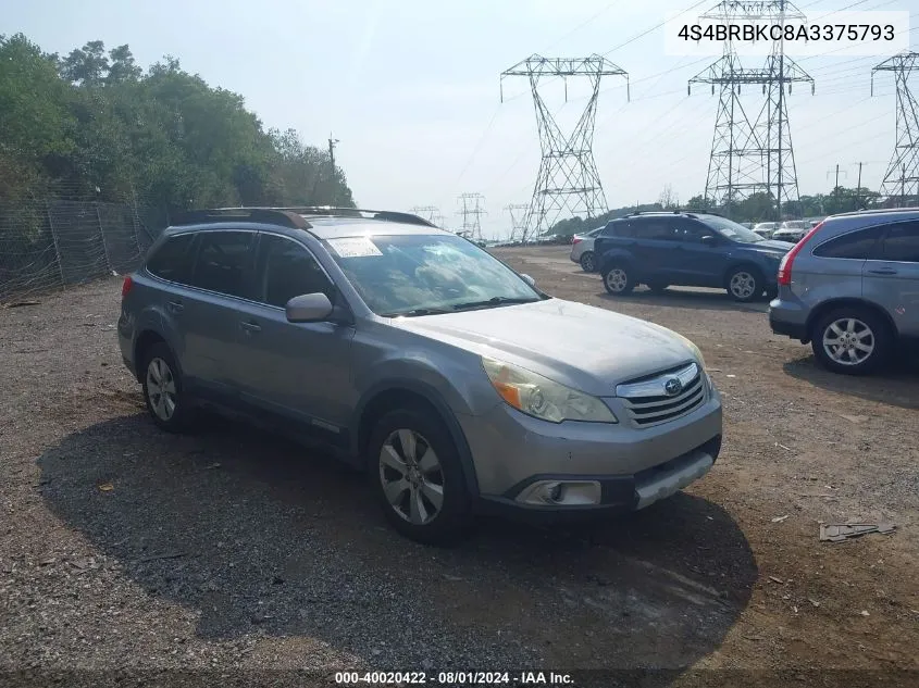 2010 Subaru Outback 2.5I Limited VIN: 4S4BRBKC8A3375793 Lot: 40020422