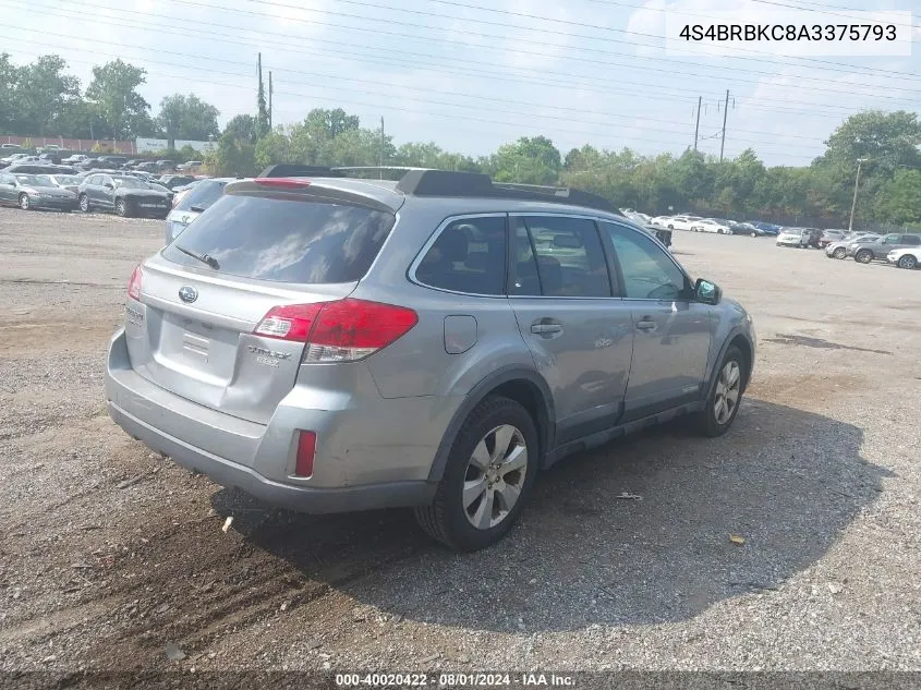 2010 Subaru Outback 2.5I Limited VIN: 4S4BRBKC8A3375793 Lot: 40020422