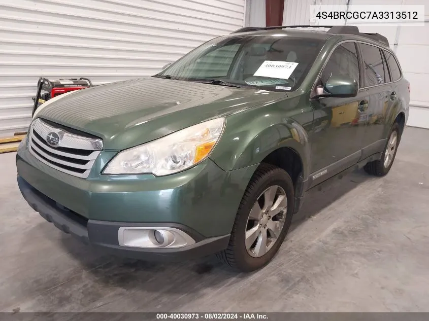 2010 Subaru Outback 2.5I Premium VIN: 4S4BRCGC7A3313512 Lot: 40030973