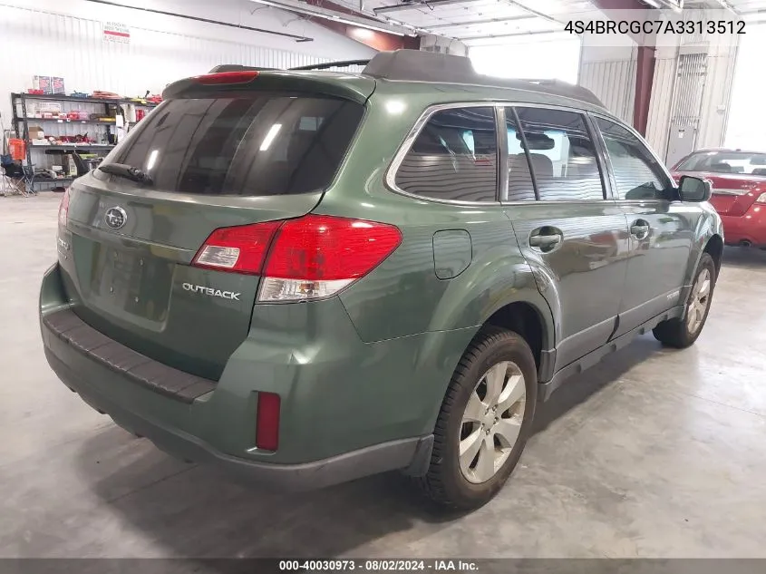 2010 Subaru Outback 2.5I Premium VIN: 4S4BRCGC7A3313512 Lot: 40030973