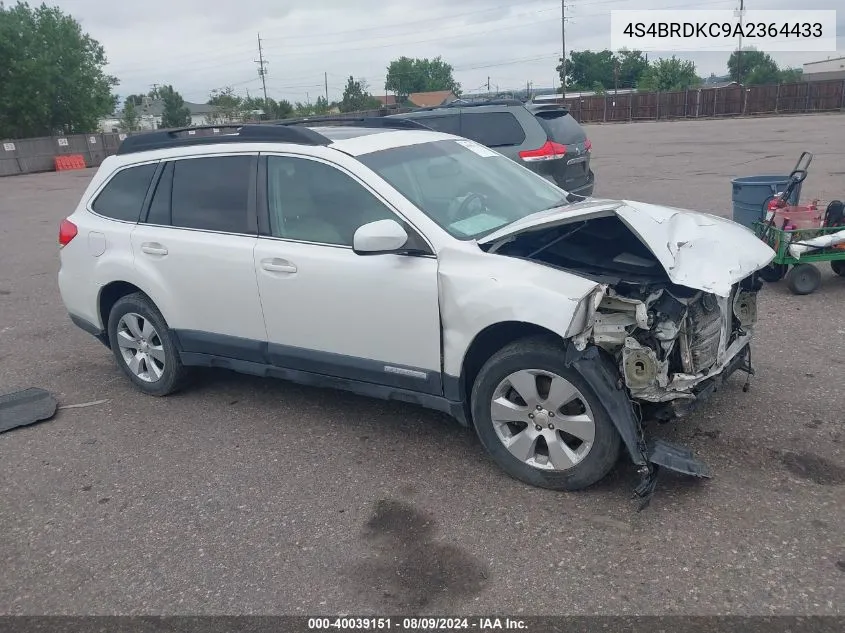 2010 Subaru Outback 3.6R Limited VIN: 4S4BRDKC9A2364433 Lot: 40039151