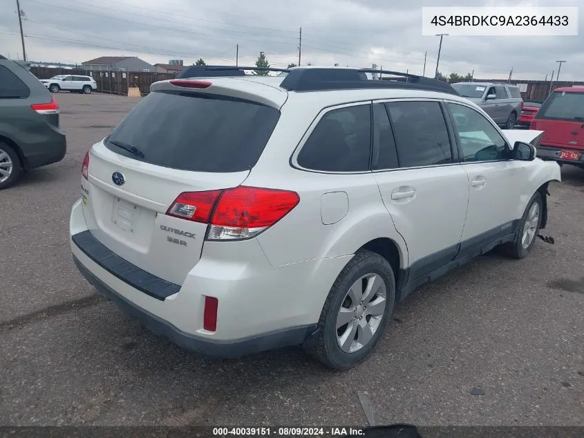 4S4BRDKC9A2364433 2010 Subaru Outback 3.6R Limited